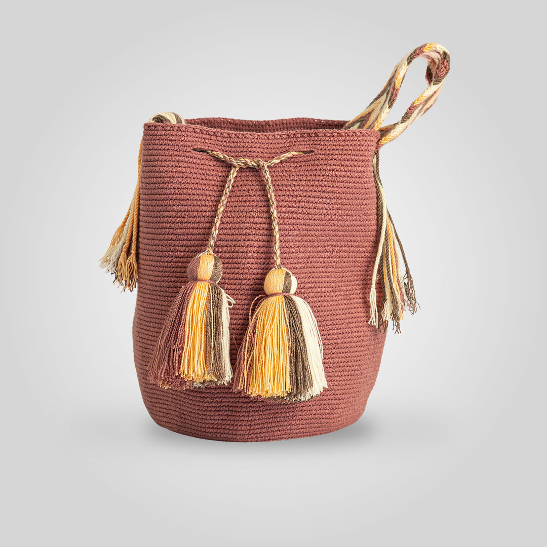 Mochila Wayuu Unicolor "Achon" C9