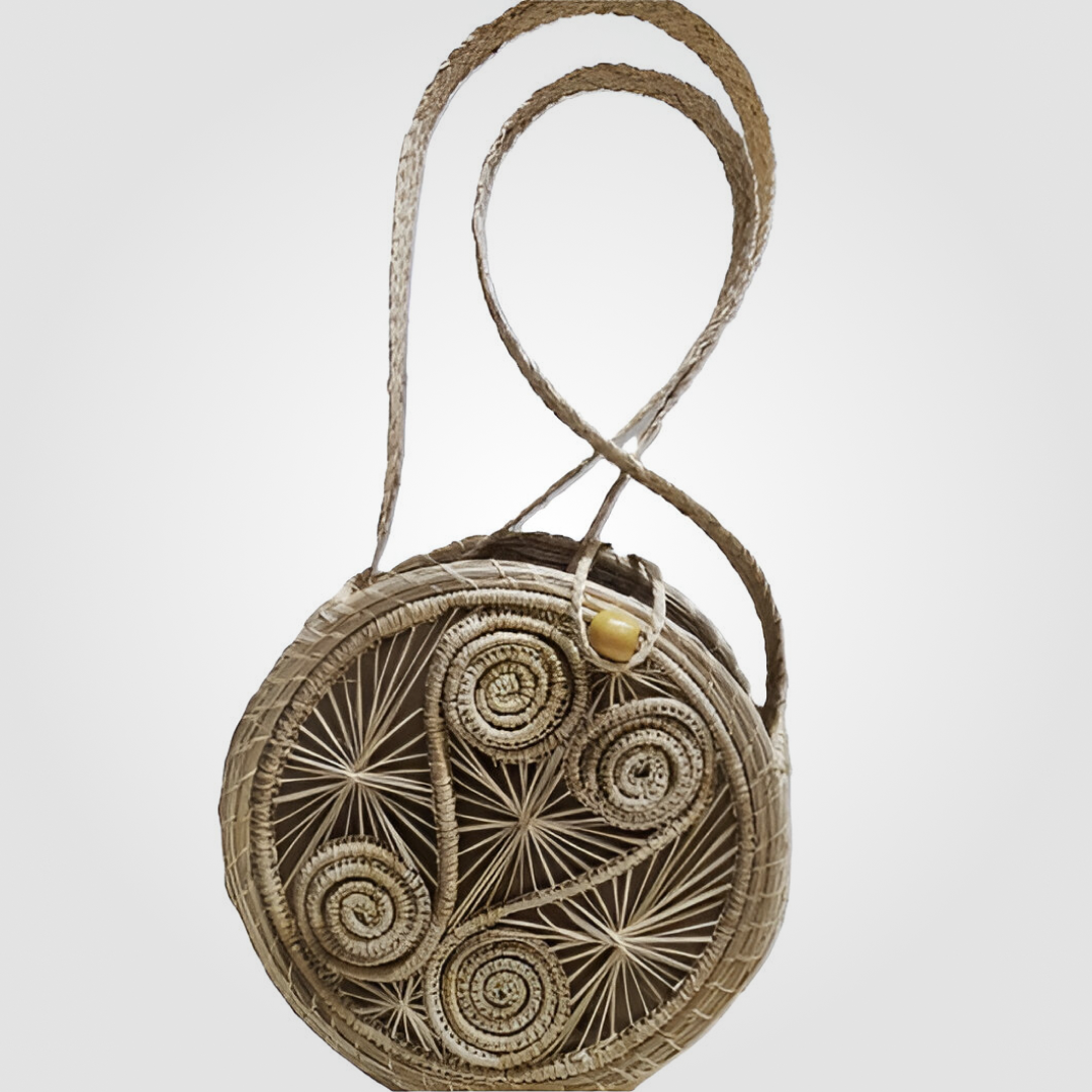 BOLSO REDONDO EN PALMA DE IRACA
