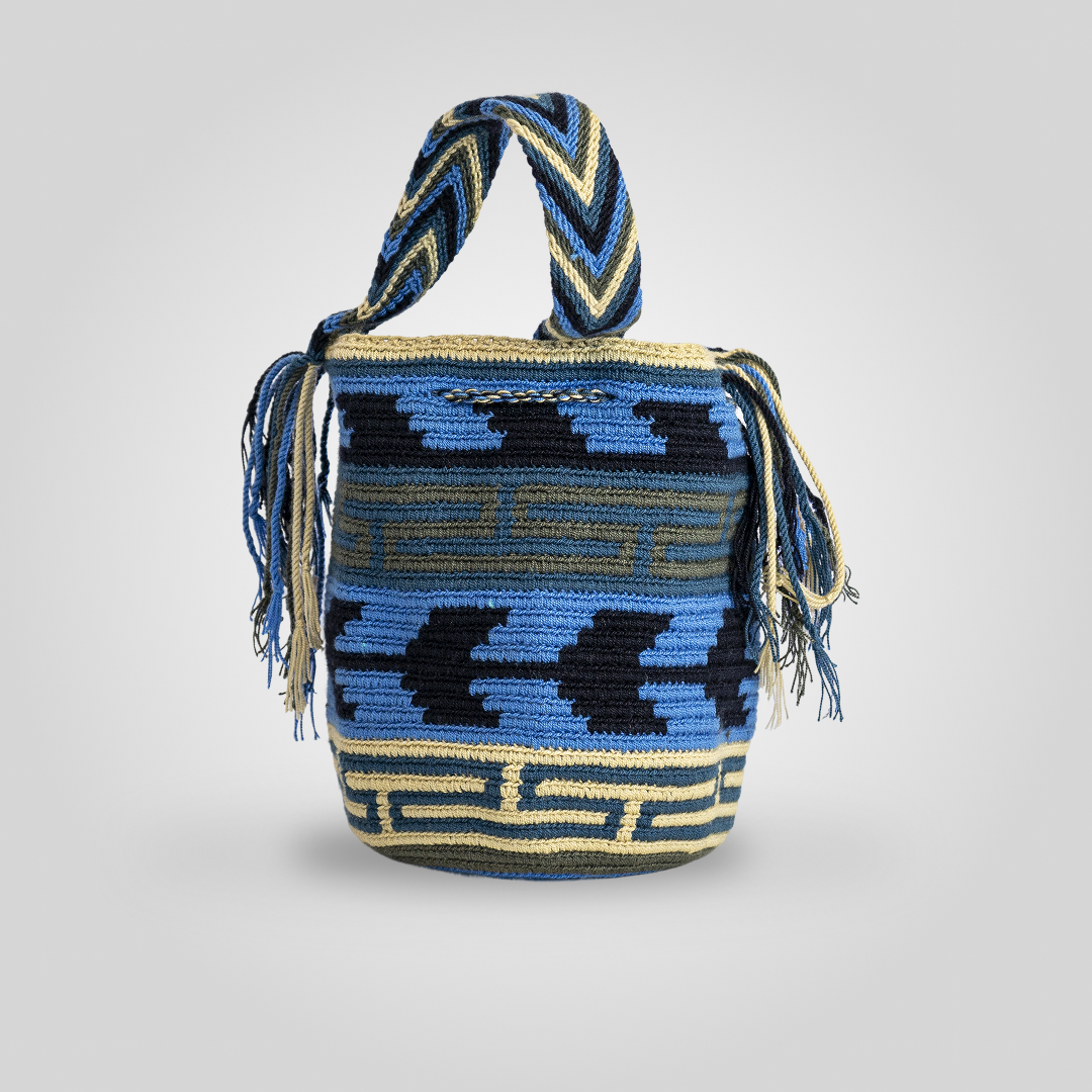 Mochila Wayuu Mediana de Diseño "Kanaas" B5